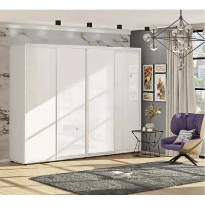 Sliding wardrobe 2.8 m "chipboard" painted high gloss four-door